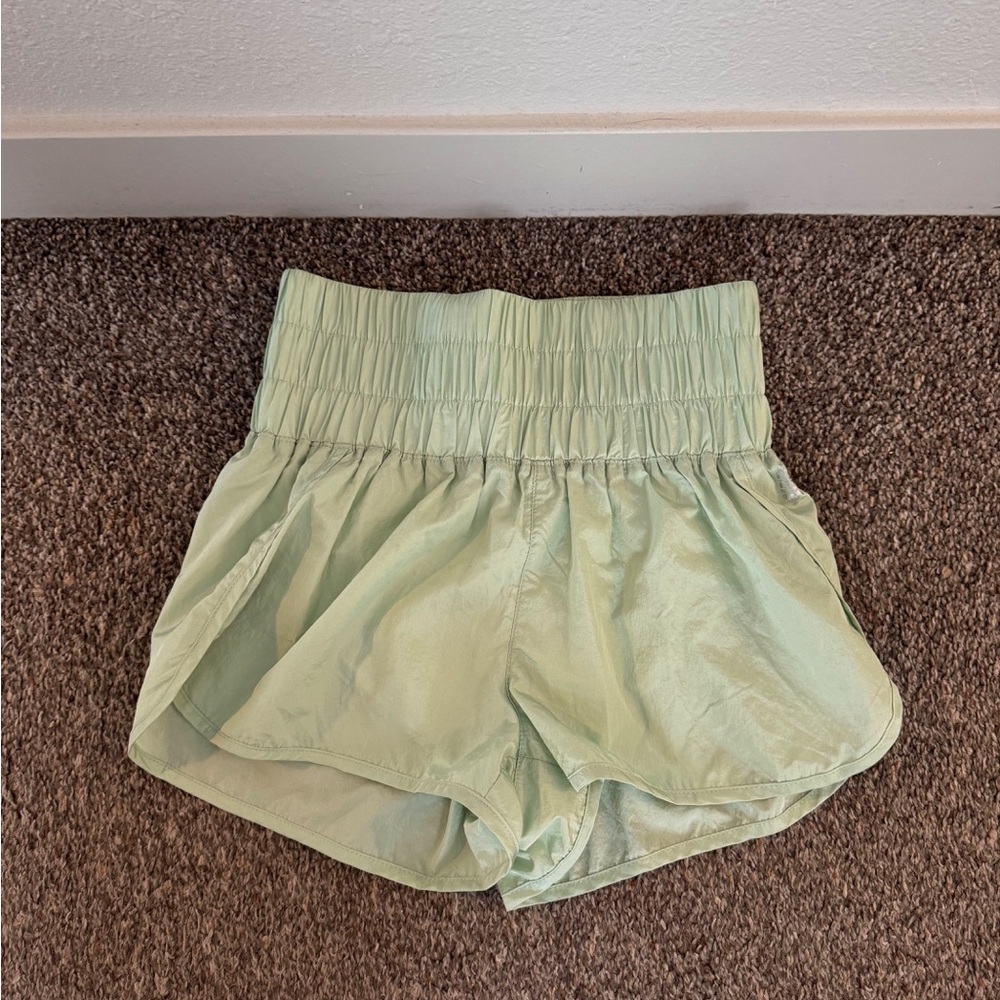 Free People Movement mint green boxing shorts